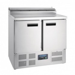 Comptoir de préparation réfrigéré pizzas salades 254L Polar Série G G604 Polar