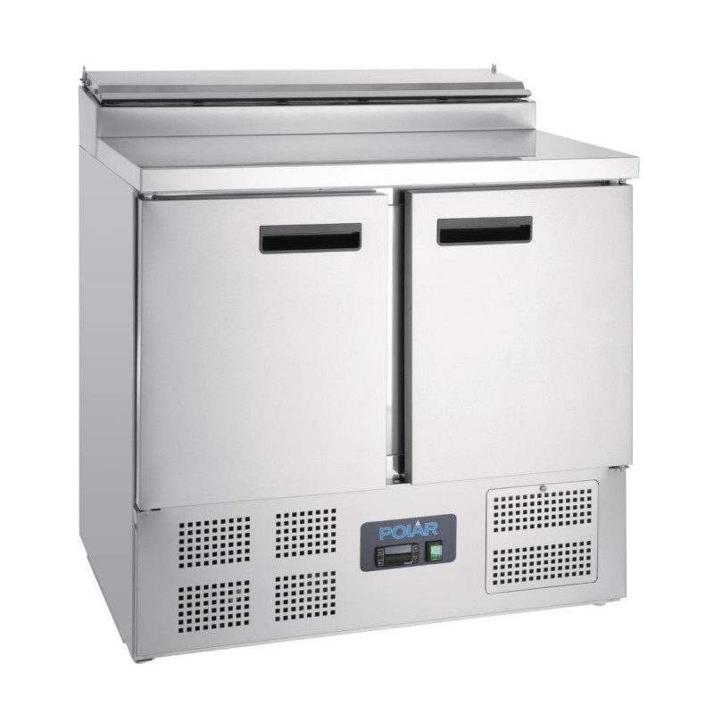 Comptoir de préparation réfrigéré pizzas salades 254L Polar Série G G604 Polar Comptoir de préparation réfrigéré pizzas salades 254L Polar Série G G604 Polar