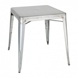 Table carrée en acier gris Bolero Bistro 668mm GC866 Bolero