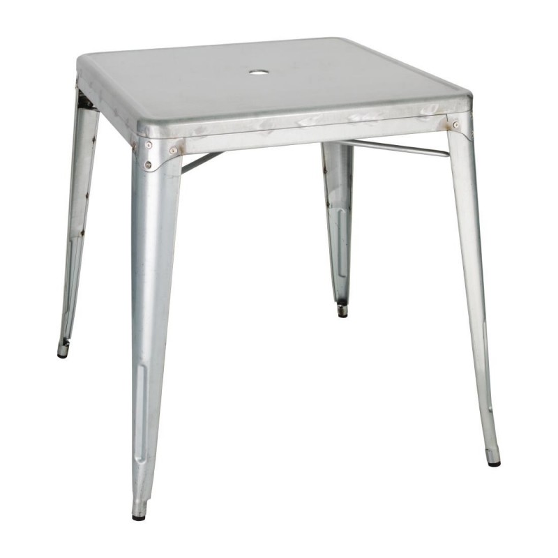 Table carrée en acier gris Bolero Bistro 668mm GC866 Bolero Table carrée en acier gris Bolero Bistro 668mm GC866 Bolero