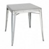 Table carrée en acier gris Bolero Bistro 668mm GC866 Bolero