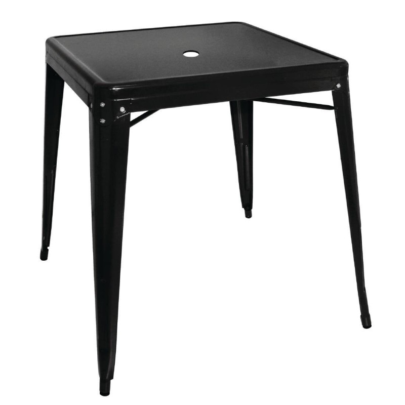 Table carrée en acier noir Bolero Bistro 668mm GC867 Bolero Table carrée en acier noir Bolero Bistro 668mm GC867 Bolero