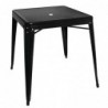 Table carrée en acier noir Bolero Bistro 668mm GC867 Bolero