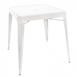Table carrée en acier blanc Bolero Bistro 668mm GC869 Bolero