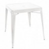 Table carrée en acier blanc Bolero Bistro 668mm GC869 Bolero