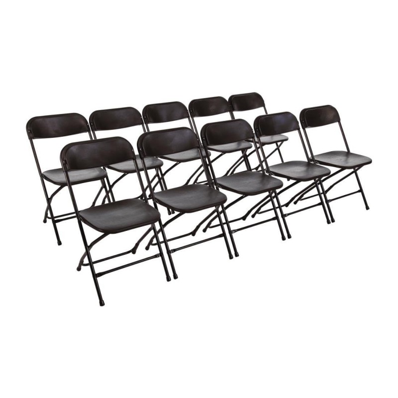 Chaises pliantes Bolero noires (Lot de 10) GD386 Bolero Chaises pliantes Bolero noires (Lot de 10) GD386 Bolero
