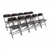 Chaises pliantes Bolero noires (Lot de 10) GD386 Bolero