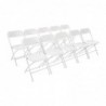 Chaises pliantes Bolero blanches (Lot de 10) GD387 Bolero