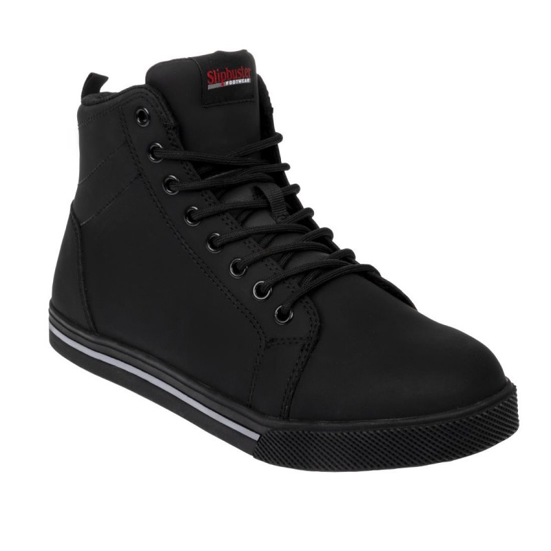 Baskets de sécurité montantes noires en microfibre recyclée Slipbuster 37 BA061-37 Slipbuster Footwear Baskets de sécurité montantes noires en microfibre recyclée Slipbuster 37 BA061-37 Slipbuster Footwear