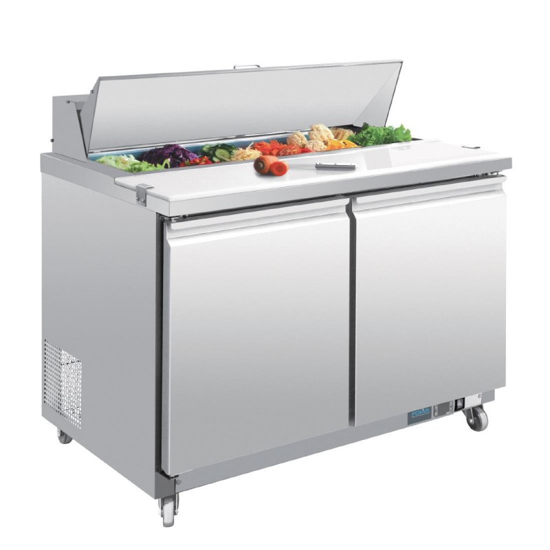 Comptoir de préparation 2 portes 405L Polar Série U GD882 Polar Comptoir de préparation 2 portes 405L Polar Série U GD882 Polar