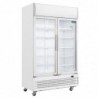 Armoire réfrigérée 2 portes vitrées à charnières avec caisson lumineux Polar Série G 950L GE580 Polar