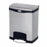 Poubelle à pédale frontale inox Rubbermaid Slim Jim 30L GE937 Slim Jim