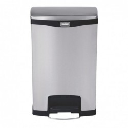 Poubelle à pédale frontale inox Rubbermaid Slim Jim 50L GE938 Slim Jim