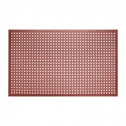 Tapis en caoutchouc antidérapant et antifatigue Jantex rouge 1500 x 900mm GF017 Jantex