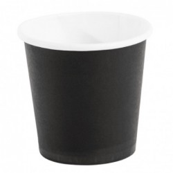 Gobelets jetables à café espresso Fiesta Recyclable noirs 120ml x1000 GF018 Fiesta