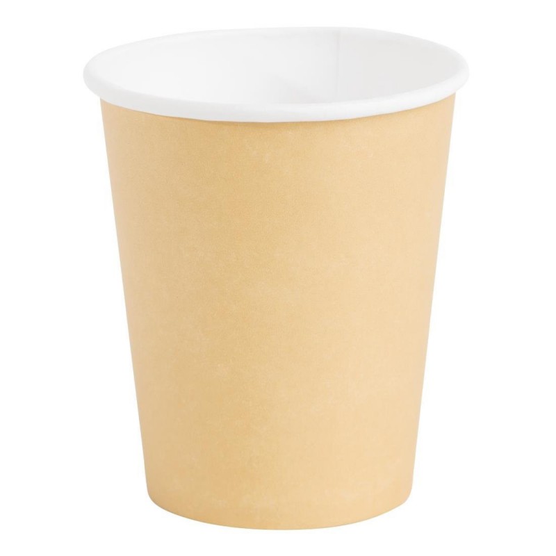 Gobelets jetables boissons chaudes Fiesta Recyclable marron 225ml (lot de 50) GF031 Fiesta