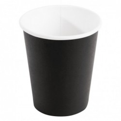 Gobelets boissons chaudes paroi simple Fiesta Recyclable noirs 230ml (lot de 50) GF041 Fiesta