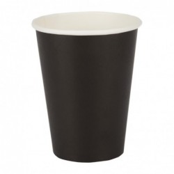 Gobelets boissons chaudes paroi simple Fiesta Recyclable noirs 340ml (lot de 1000) GF042 Fiesta