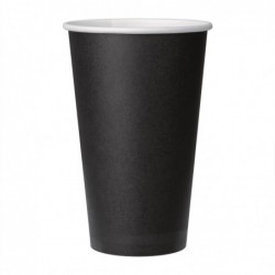 Gobelets boissons chaudes paroi simple Fiesta Recyclable noirs 455ml (lot de 50) GF045 Fiesta