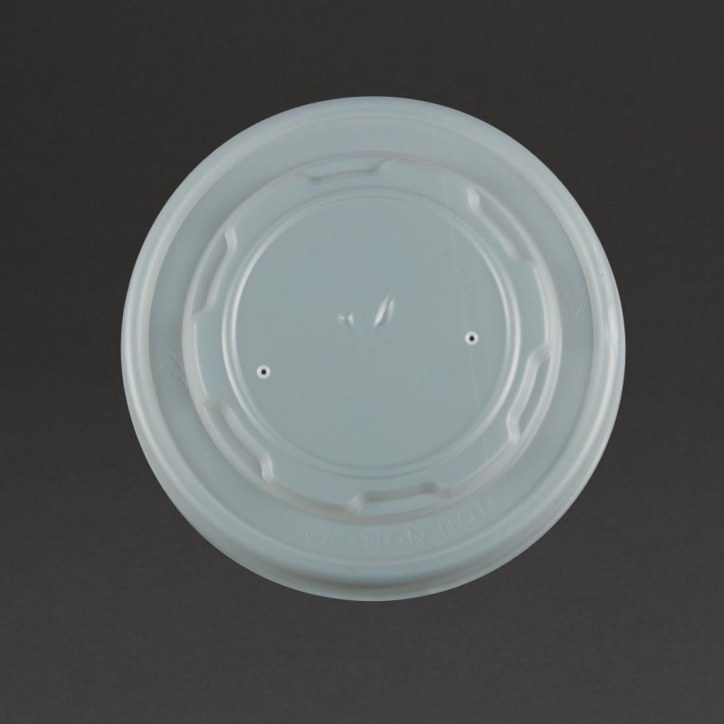 Couvercles CPLA pour bols à soupe compostables Vegware (Lot de 500) GF048 Vegware Couvercles CPLA pour bols à soupe compostables Vegware (Lot de 500) GF048 Vegware