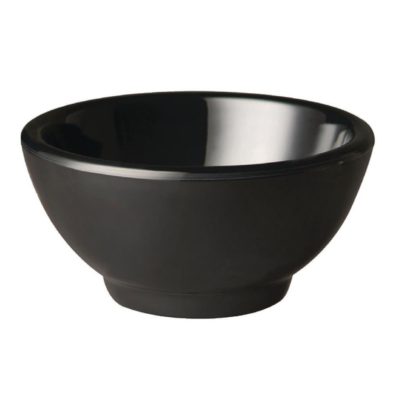 Bol rond en mélamine APS Pure noir 130mm GF145 APS Bol rond en mélamine APS Pure noir 130mm GF145 APS
