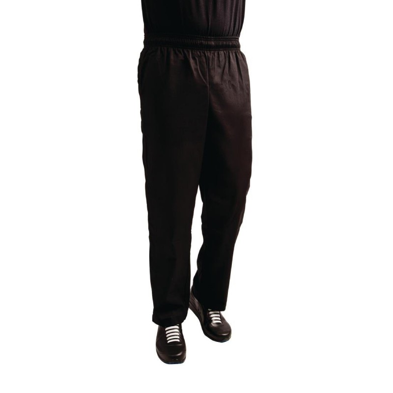 Pantalon de cuisine mixte traité au Teflon Easyfit noir XL A029T-XL Whites Chefs Clothing Pantalon de cuisine mixte traité au Teflon Easyfit noir XL A029T-XL Whites Chefs Clothing