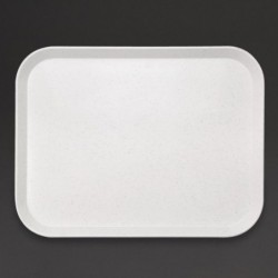Plateau self-service en fibre de verre Olympia Kristallon gris clair 355 x 460mm GF241 Olympia