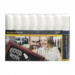 Marqueurs blancs effaçables Securit (Lot de 8) GF260 Securit