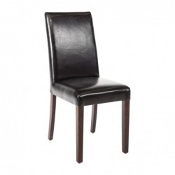 Chaises en simili cuir Bolero noires (Lot de 2) GF954 Bolero
