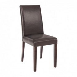 Chaises en simili cuir Bolero marron foncé (Lot de 2) GF955 Bolero
