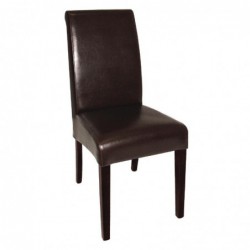 Chaises en simili cuir à dossier incurvé Bolero noires (Lot de 2) GF956 Bolero