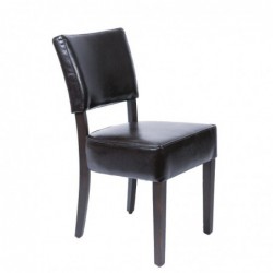 Chaises confortables en simili cuir Bolero marron foncé (Lot de 2) GF957 Bolero