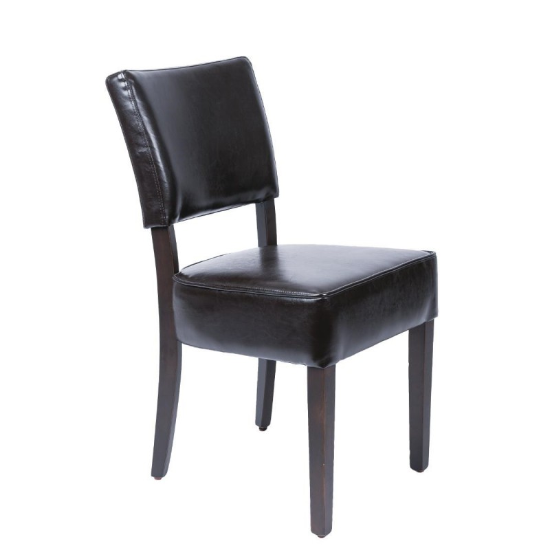 Chaises confortables en simili cuir Bolero marron foncé (Lot de 2) GF957 Bolero Chaises confortables en simili cuir Bolero marron foncé (Lot de 2) GF957 Bolero