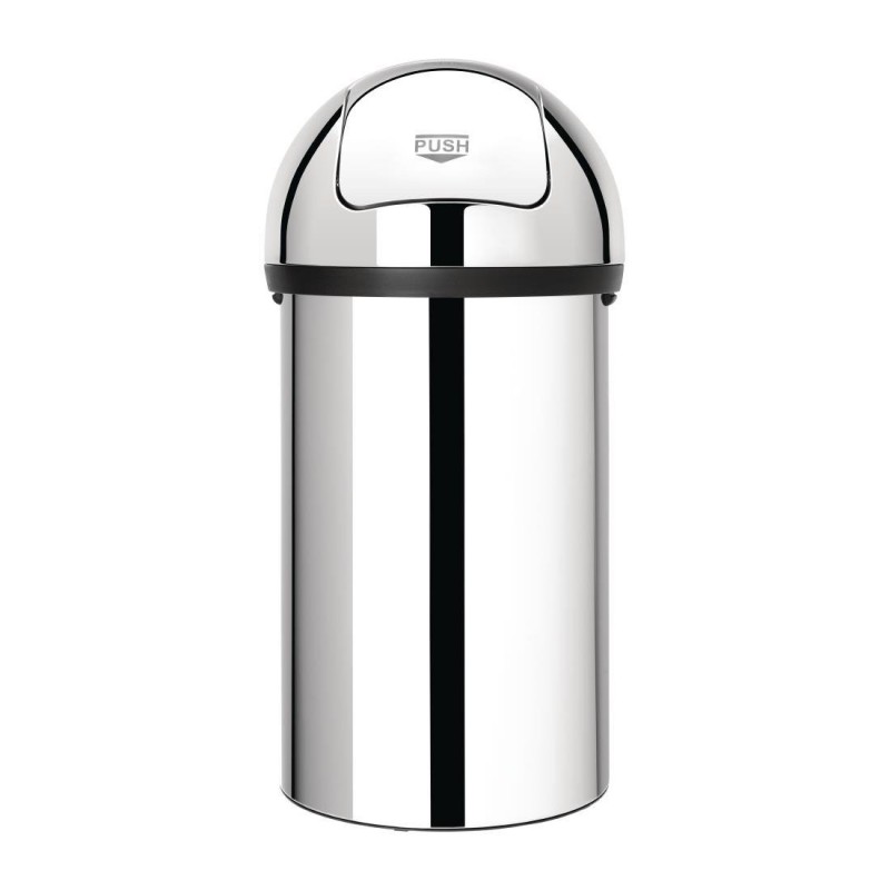 Poubelle à battant en inox Push Brabantia 60L GG175 Brabantia