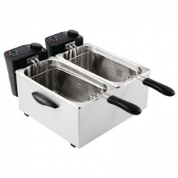 Friteuse de comptoir double Caterlite peu intensive 2x 3