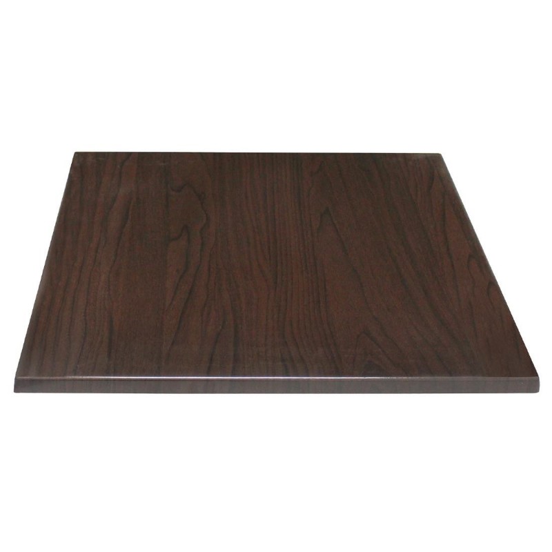 Plateau de table carré Bolero marron foncé 700mm GG639 Bolero Plateau de table carré Bolero marron foncé 700mm GG639 Bolero
