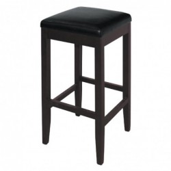 Tabourets de bar haut en simili cuir Bolero noirs (Lot de 2) GG648 Bolero