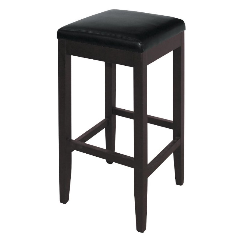 Tabourets de bar haut en simili cuir Bolero noirs (Lot de 2) GG648 Bolero