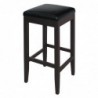 Tabourets de bar haut en simili cuir Bolero noirs (Lot de 2) GG648 Bolero