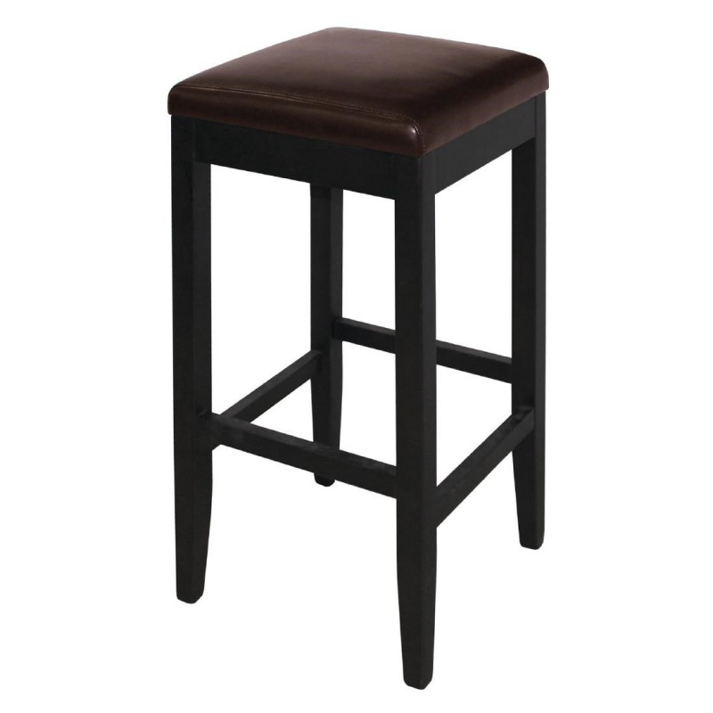 Tabourets de bar haut en simili cuir Bolero marron foncé (Lot de 2) GG649 Bolero