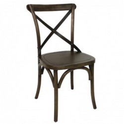 Chaises couleur noyer avec dossier croisé Bolero (Lot de 2) GG658 Bolero