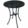 Table bistro ronde en acier ajouré Bolero noire 600mm GG705 Bolero