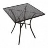 Table bistro carrée en acier ajouré Bolero noire 700mm GG706 Bolero