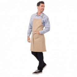 Tablier bavette Chef Works Urban Austin Denim beige BB007 Chef Works Urban