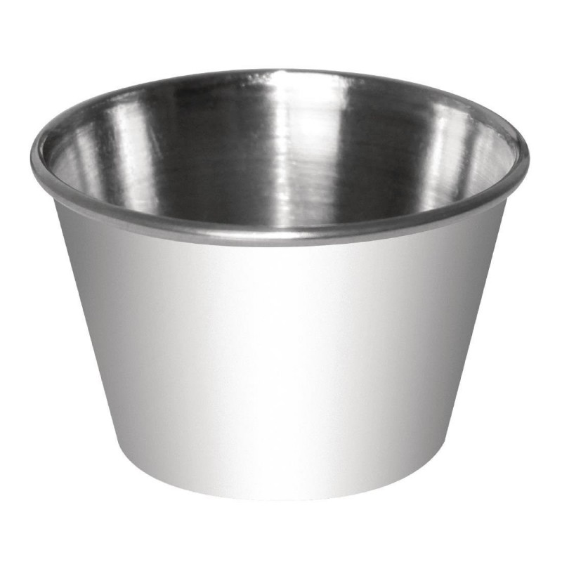 Pots à sauce en acier inoxydable Olympia 70ml (Lot de 12) GG878 Olympia Pots à sauce en acier inoxydable Olympia 70ml (Lot de 12) GG878 Olympia