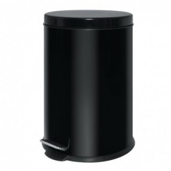 Poubelle à pédale en acier inoxydable noire 20L GG978 Bolero