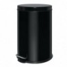 Poubelle à pédale en acier inoxydable noire 20L GG978 Bolero