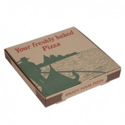 Boîtes à pizza imprimées compostables 311mm (lot de 100) GG998 Amipak