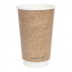 Gobelets boissons chaudes double paroi compostables Vegware 455 ml (lot de 400) GH022 Vegware