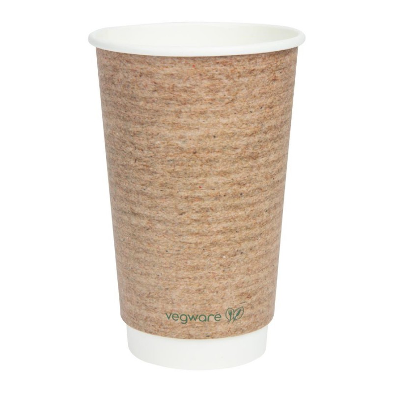 Gobelets boissons chaudes double paroi compostables Vegware 455 ml (lot de 400) GH022 Vegware Gobelets boissons chaudes double paroi compostables Vegware 455 ml (lot de 400) GH022 Vegware